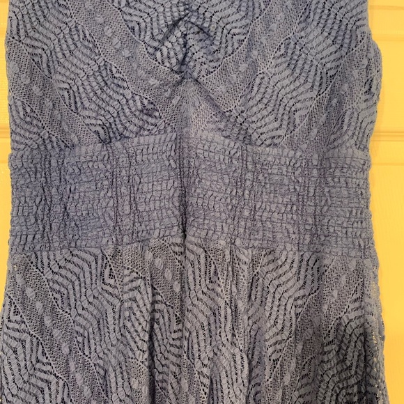 Rabbit Designs Elegant Blue Sleeveless Dress S14 EUC - Picture 3 of 4